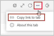 Select ellipses then select Copy link to tab.