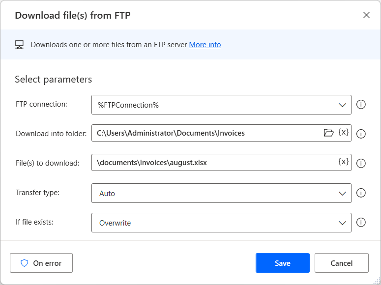 FTP Actions Reference Power Automate Microsoft Learn