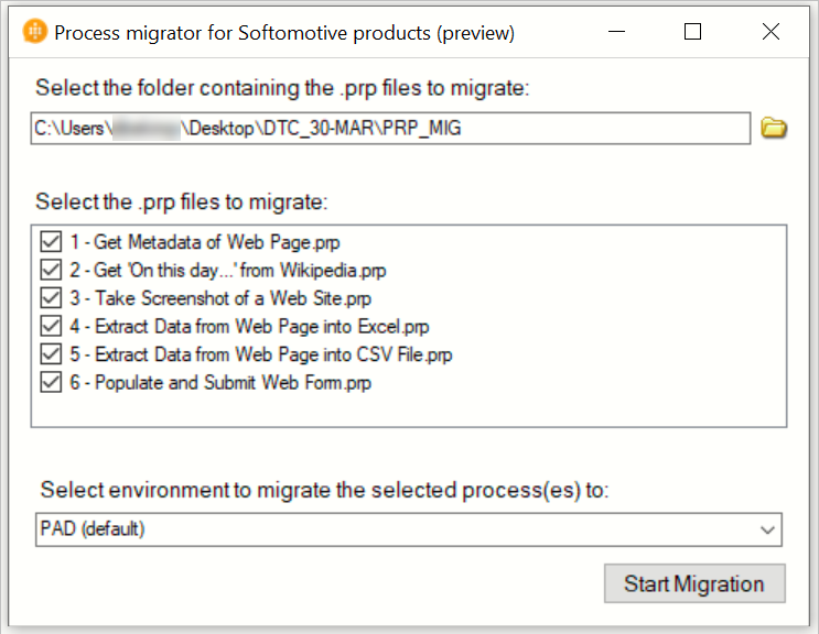 Process for Softomotive products (preview) - Power Automate |