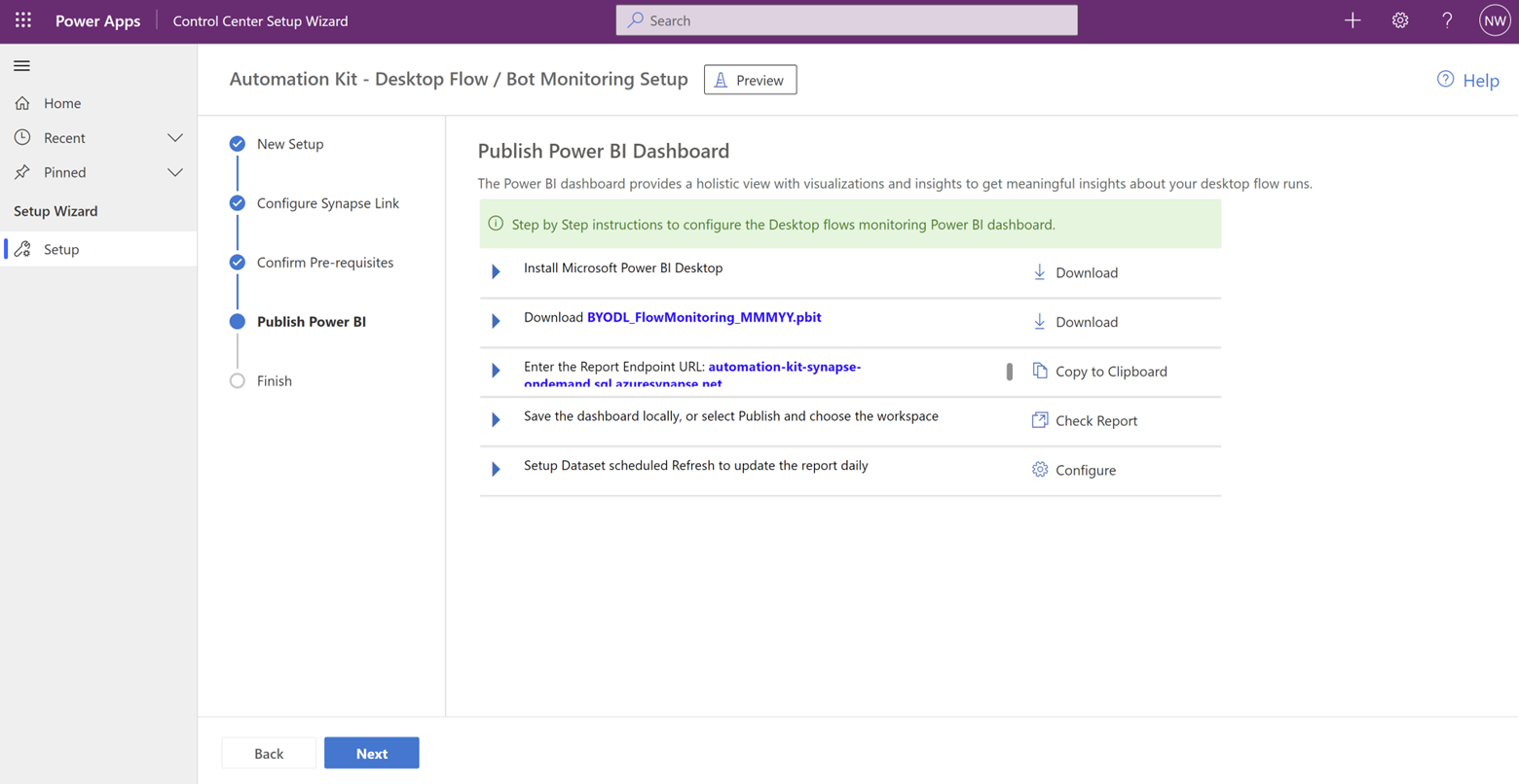 Control Center Historical Voluminous Data Monitoring Power Automate