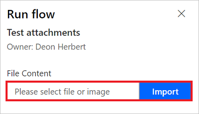 Select the import button.