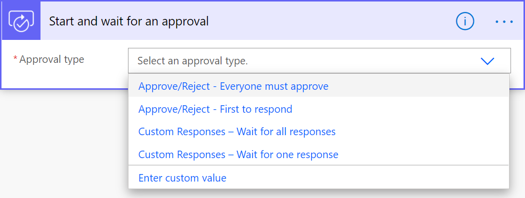 Approval actions.