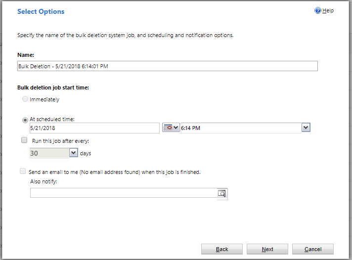 Screenshot showing bulk row deletion options.
