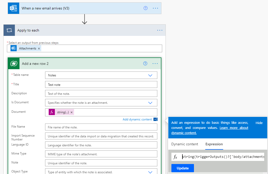 Screenshot that shows a string expression being used.