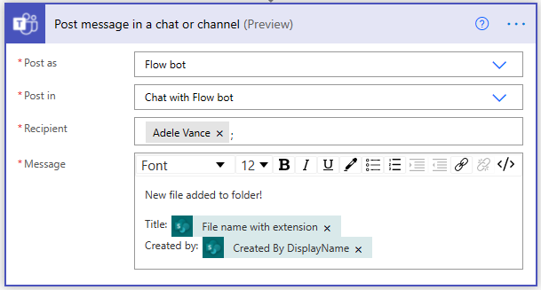 send-a-message-in-teams-using-power-automate-power-automate