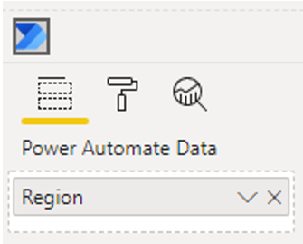 Add data to the Power Automate visual.