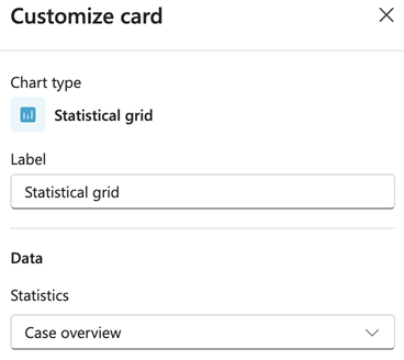 Screenshot of the statistical grid customization panel.