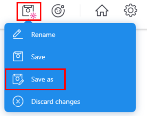 Screenshot of the 'Save as' option.