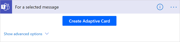 Create adaptive card.