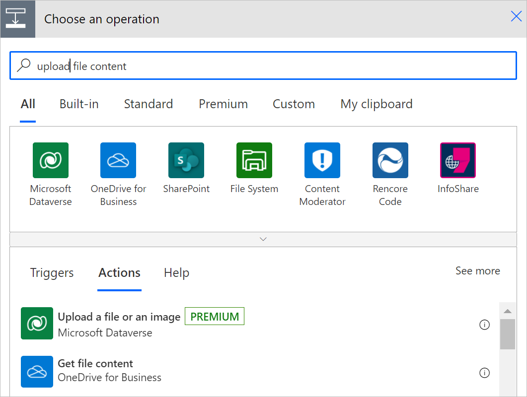Upload or download image and file content - Power Automate | Microsoft Learn