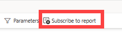 Screenshot of the Power BI service showing Subscribe to report button.