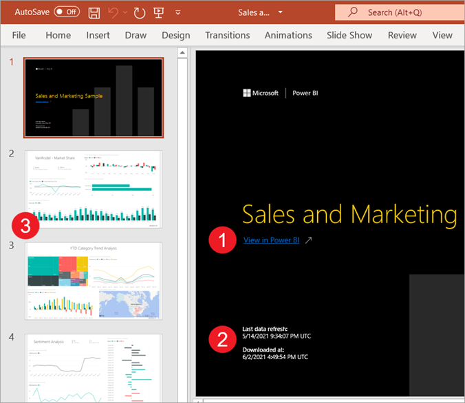 Export entire reports to PowerPoint - Power BI | Microsoft Learn