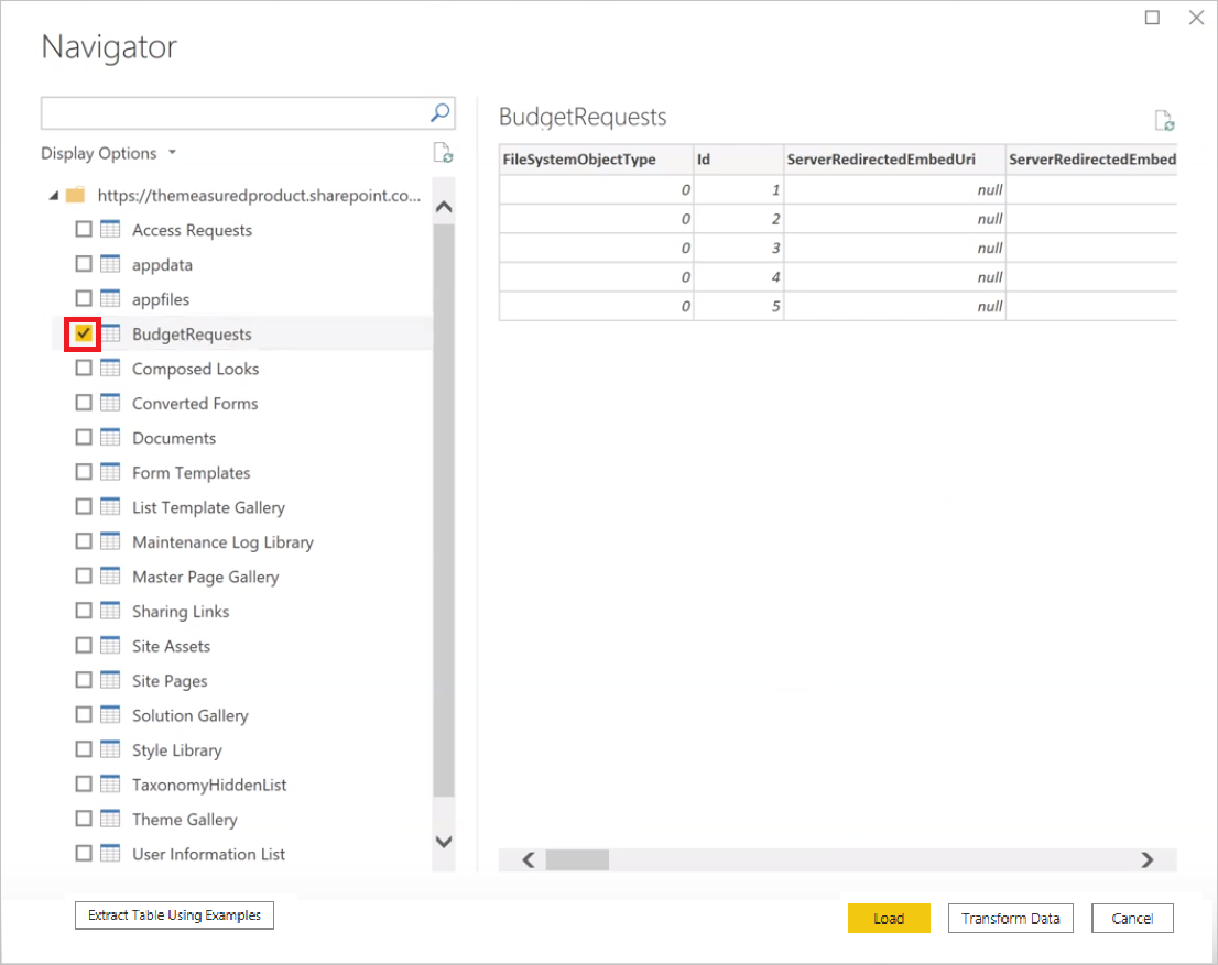 Create a report on a SharePoint List in Power BI Desktop - Power BI |  Microsoft Learn