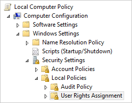 Local Computer Policy folder structure