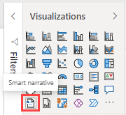 Select the Smart narrative visual icon.