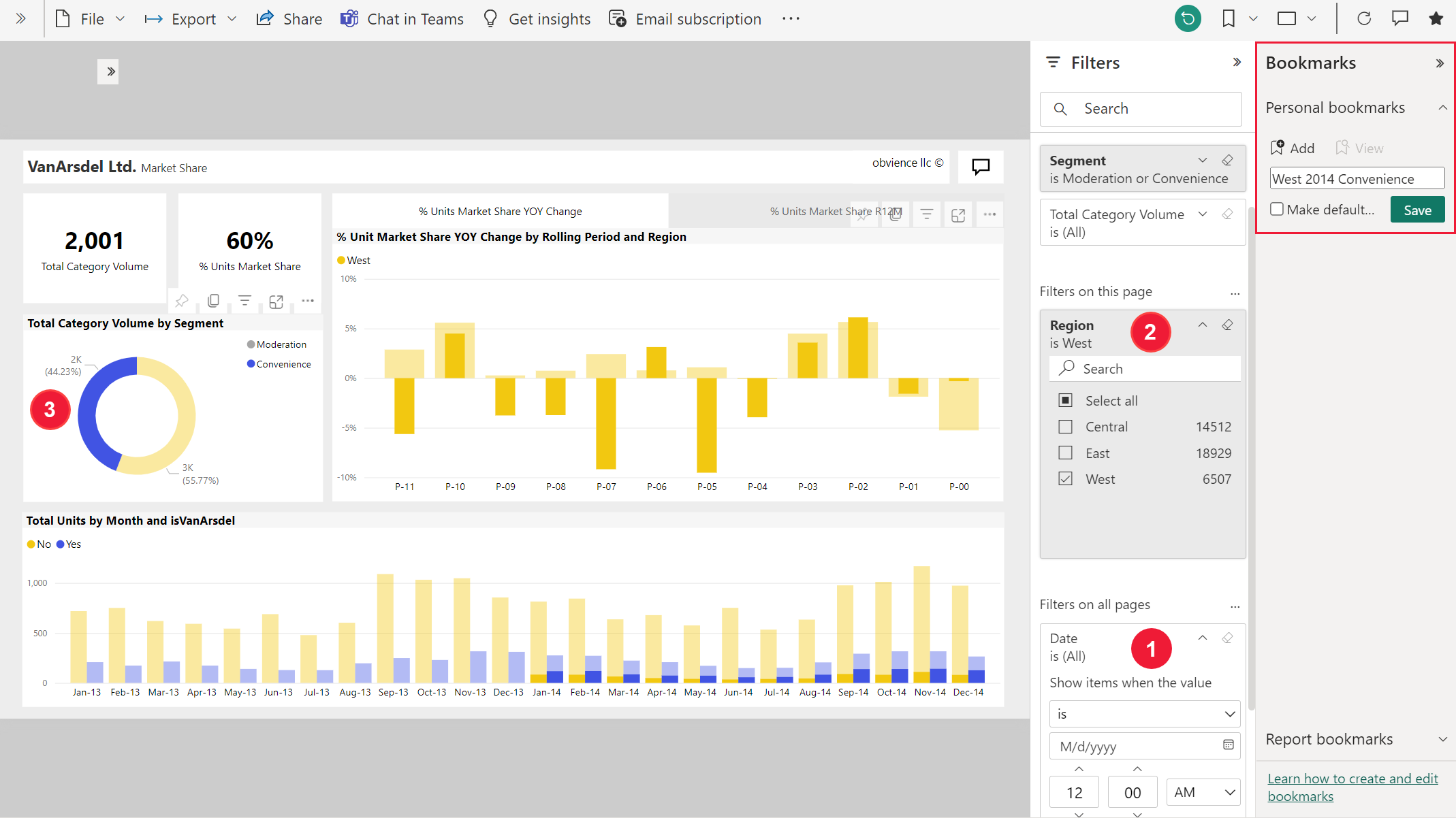 A screenshot showing a report with filters applied.