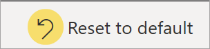Screenshot showing the reset to default button.