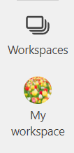 A screenshot of My workspace on the navigation pane.