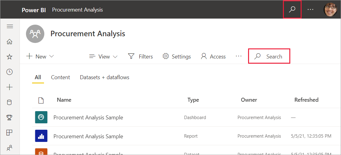 search-and-find-your-content-using-global-search-power-bi-microsoft-learn