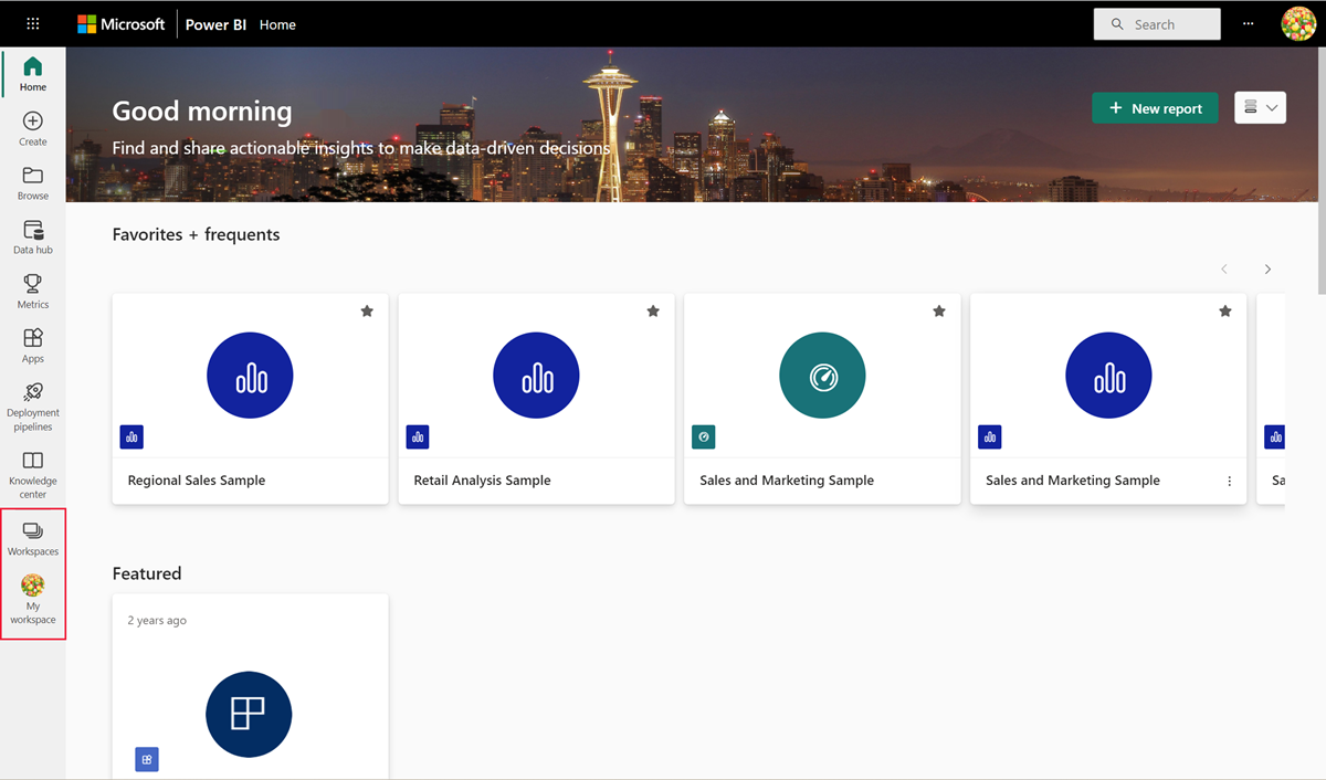 How Content Is Organized In Workspaces Power BI Microsoft Learn