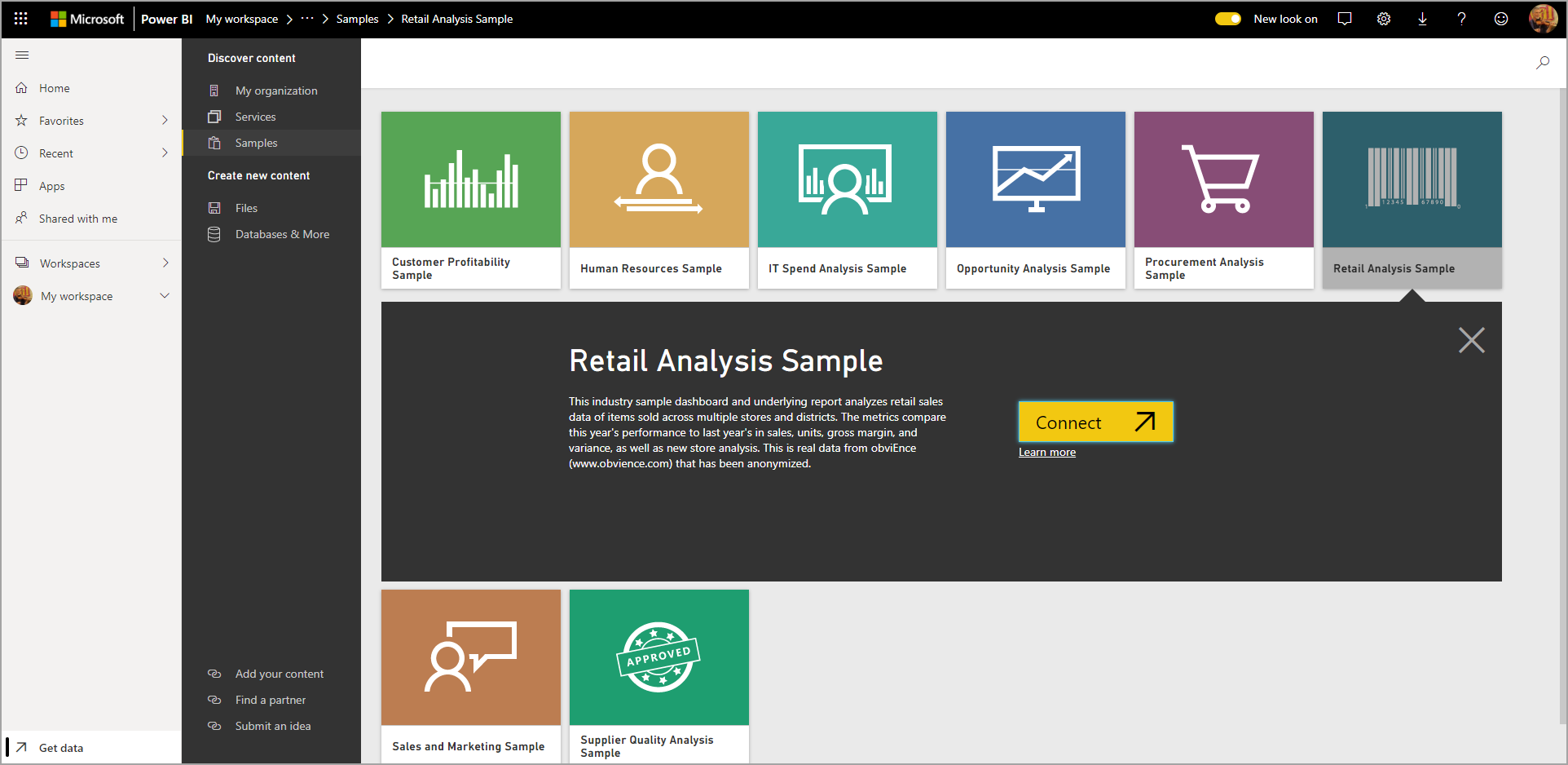 downloading-samples-to-my-workspace-in-the-power-bi-service-power-bi