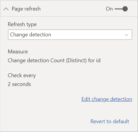 Change detection card with details
