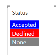 In the table, the Status field color is based on values in the StatusColor field.