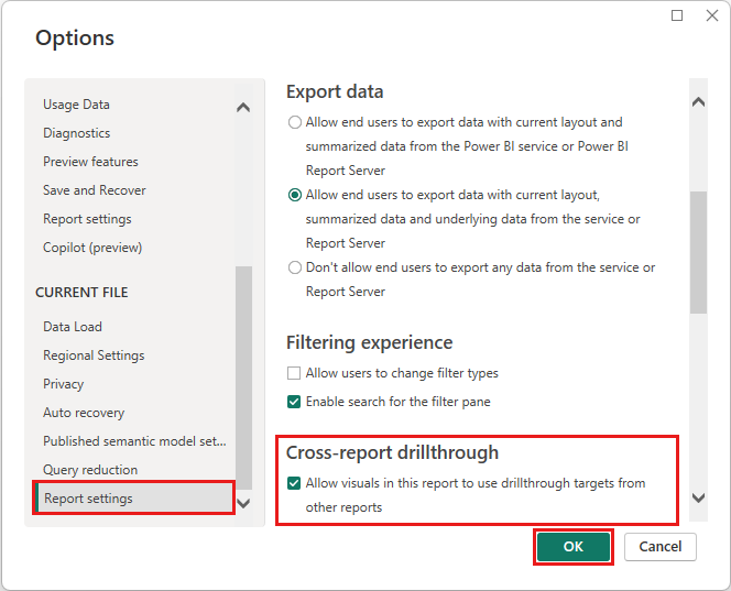 Power Bi Cross Report Drill Through Not Working