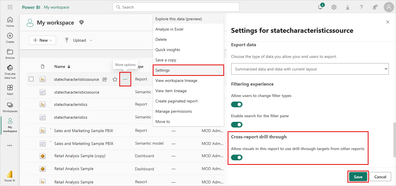 Use Cross report Drillthrough In Power BI Desktop Power BI 