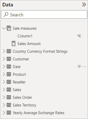 Column1 in Sales measure group