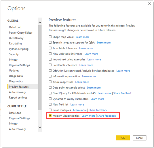 Create modern visual tooltips (preview) - Power BI | Microsoft Learn