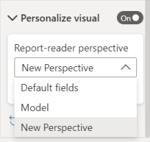 Screenshot showing the dropdown arrow to see other perspectives.