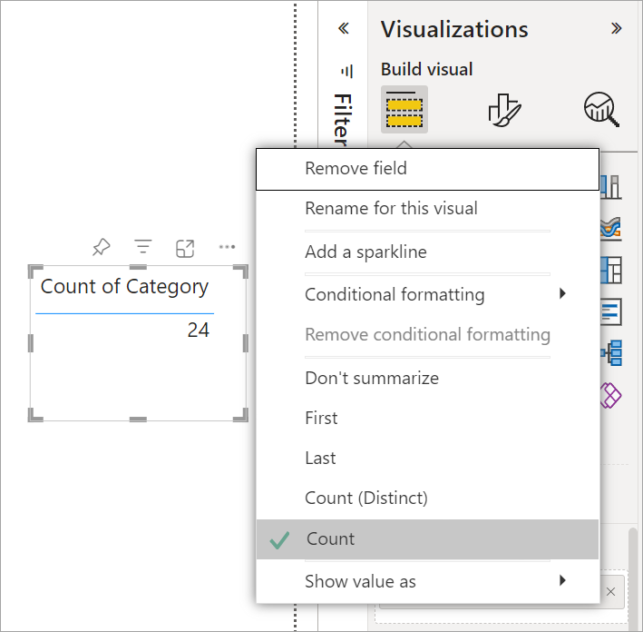 Power Bi Count Instead Of Sum