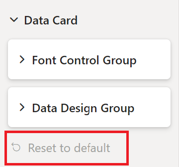 Screenshot of format card reset to default button.