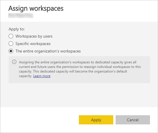 Assign workspaces