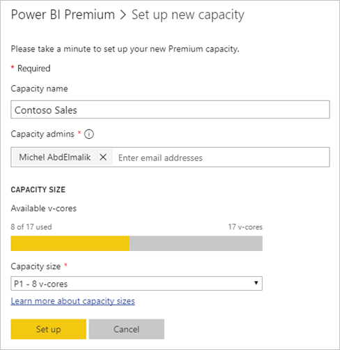 Power Bi Premium Capacity Sizes