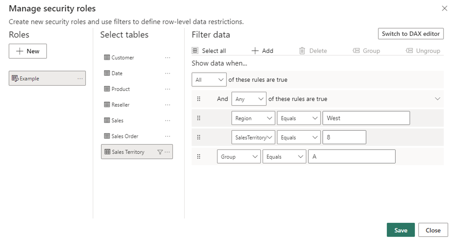 Row-level security (RLS) with Power BI - Power BI