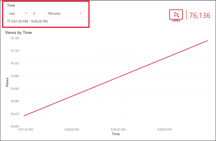 Screenshot of relative time slicer.