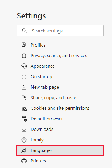 Screenshot of Edge showing the Settings button.