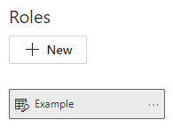 Screenshot of the Manage roles window, highlighting renaming a role.
