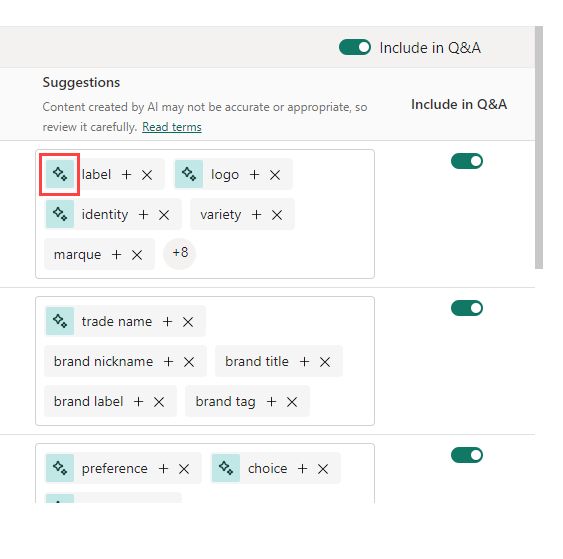 Best practices to optimize Q&A - Power BI