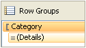Screenshot of a Row Groups, Default with dynamic members.