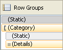 Screenshot of a Row Groups, Advanced, no group header.