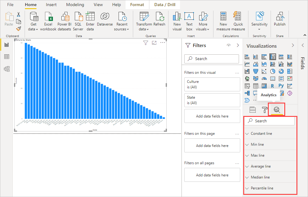 Use the Analytics pane in Power BI Desktop - Power BI | Microsoft Learn