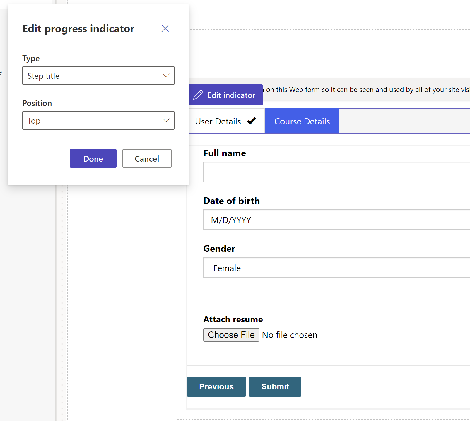 The Edit progress indicator window inside the maker studio.