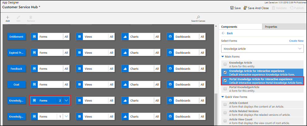 Add knowledge article form