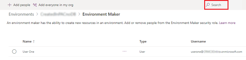 Environment maker user.
