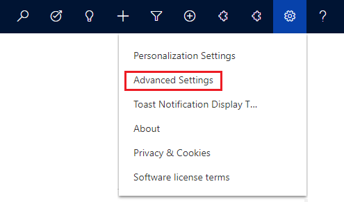 Screenshot showing advanced settings.