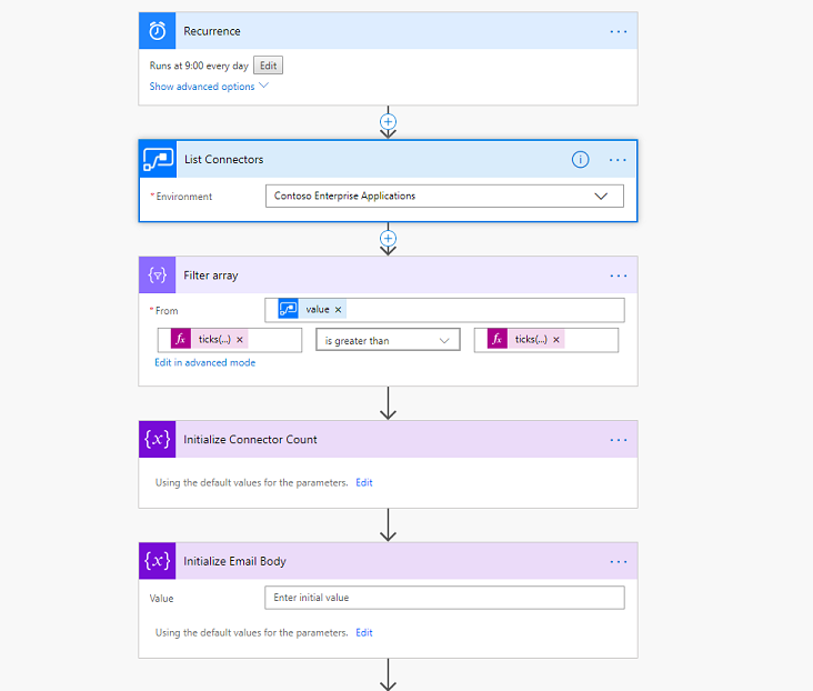 List new connectors.