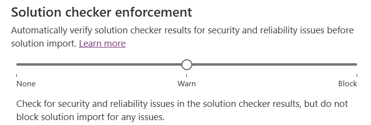 Screenshot of the solution checker settings screen.